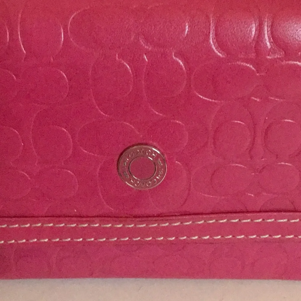 Coach Embossed Signature Leather Wallet